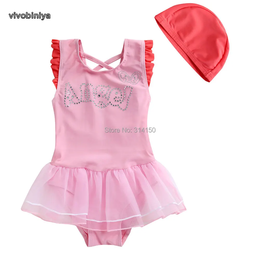 VIVOBINIYA/ ; детский купальник для маленьких девочек; детский купальный костюм; детская пляжная одежда; купальник с крыльями ангела