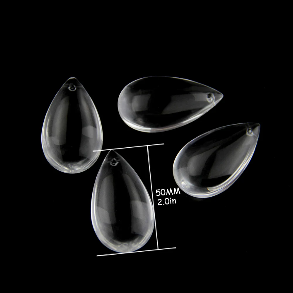 

50mm 3ps/lot crystal glass prism SUNCATCHER pendant, crystal tear drop prism chandelier parts free shipping