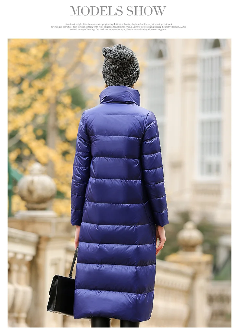 Duck Down Jacket Women Winter 2019 Outerwear Coats Female Long Casual Light ultra thin Warm Down puffer jacket Parka branded