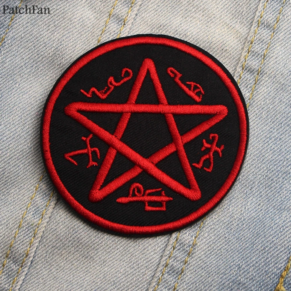 Patchfan Сверхъестественное SPN rune аппликация нашивки наклейки швейная сумка Джерси одежда para куртка значки железная футболка A0823