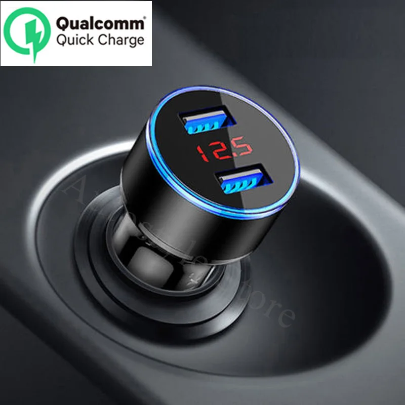 

Car Charger 5V 3.1A With LED Display Universal Dual Usb for Ssangyong rexton w actyon korando c stavic sport kyron tivoli musso