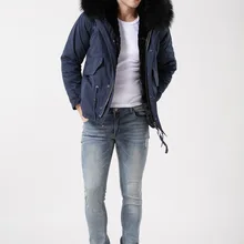 Модная черная/армейская ткань, пальто с мехом, искусственный мех, подкладка из натурального меха енота, капюшон, меховая парка, куртка, mr мех для девушек