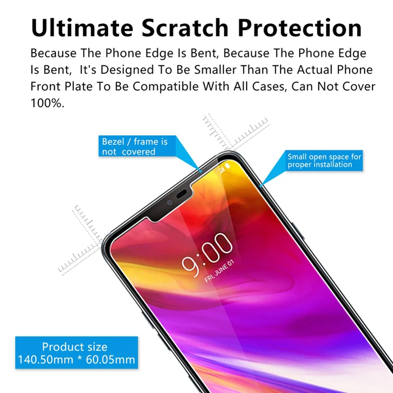 Wangcangli 2.5D Защита экрана для LG G7 закаленное стекло 9H Защитное сотового
