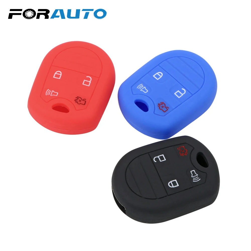FORAUTO авто аксессуары для Ford Focus Taurus Escape Explorer край Mustang 4 кнопки брелок ключей с