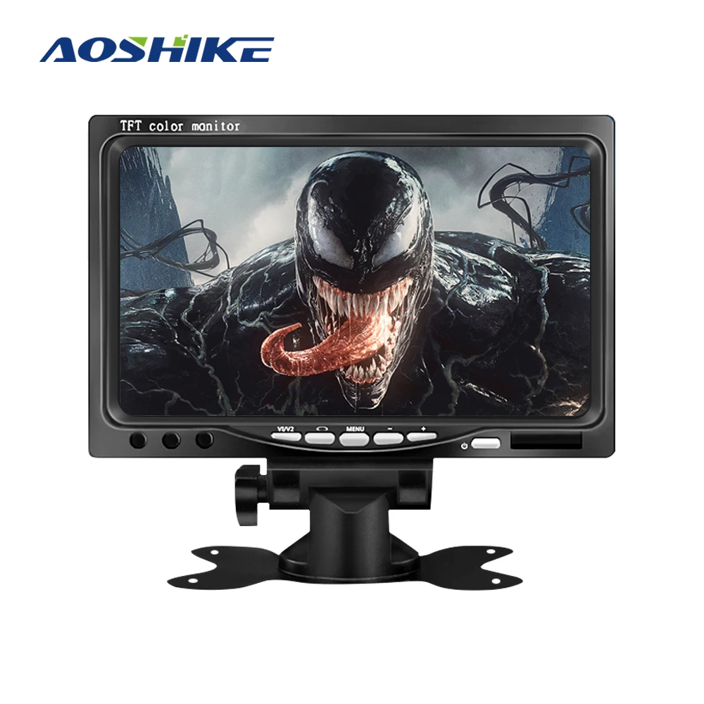 AOSHIKE 7 дюймов 12 в автомобильный монитор для камеры заднего вида TFT LCD светодиодный