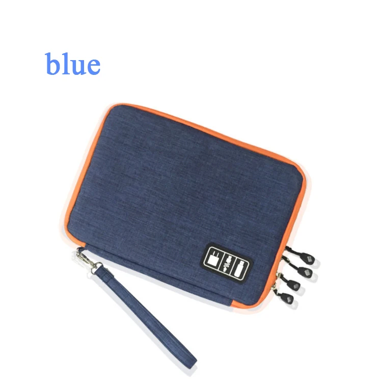 Luluhut водонепроницаемый IPAD Организатор USB кабель для передачи данных наушники провод Ручка Power Bank дорожная сумка для хранения комплект случае цифровых устройств Гаджет - Цвет: blue