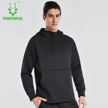 Vansydical мужские с капюшоном тренировочные свитера с капюшоном одежда для бега с длинным рукавом дышащие фитнес Акцизы толстовки