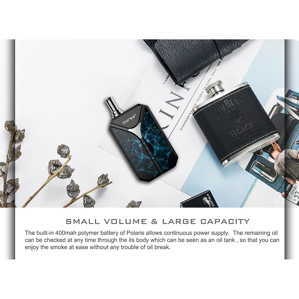 2019 new electronic cigarette original CURDO Polaris kit with Ceramic Core Warm up function vaporizador VS IJOY Captain PD270 (5)
