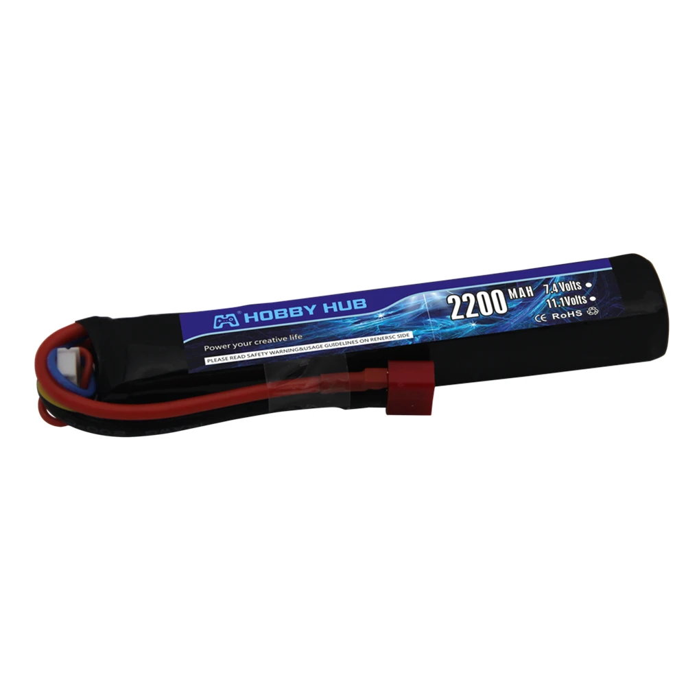 Водяной пистолет Hobby Hub Lipo аккумулятор 3S 11 1 В 2200 мАч 30C разъем Тамия AKKU Mini Airsoft BB