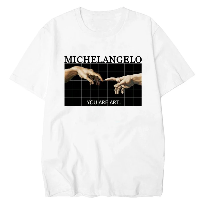Micheelangelo футболка Летняя мужская футболка вы выглядите как небо и я чувствовать себя как ад последнее решение руки Прямая поставка M-3XL