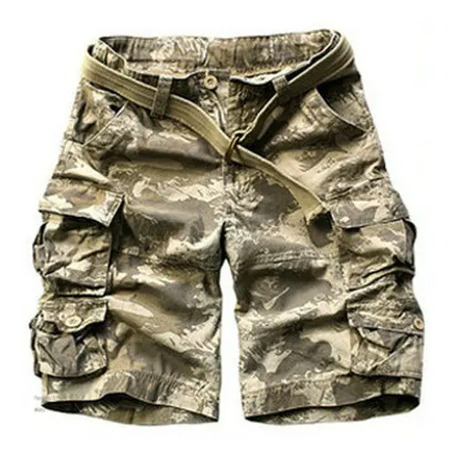 2020 Summer Fashion Military Cargo Shorts Men High Quality Cotton Casual Mens Shorts Multi-pocket ( Free Belt ) casual shorts for men Casual Shorts