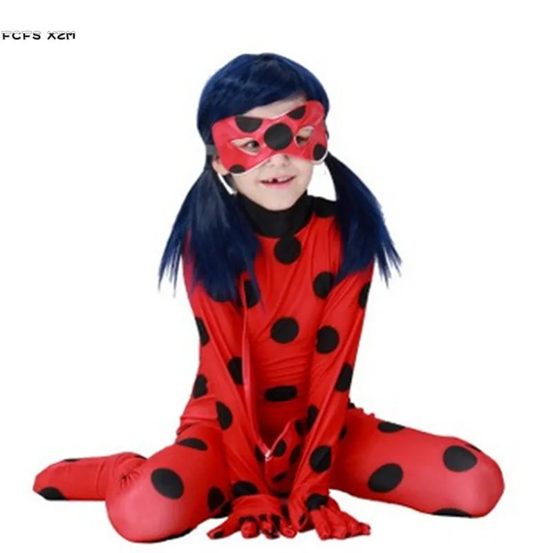 

S-L Girls Halloween ladybug Costume for Children kids insect Cosplay Carnival Purim Christmas Stage show Masquerade party Dress