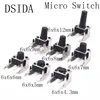 PCB Momentary Tactile Tact Push Button Switch Right Angle With stent 6*6*4.3/5/6/7/8/9/12mm 6x6x4.3/5/6/7/8/9/12 MM (20PCS/LOT) ► Photo 1/2