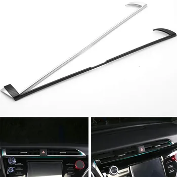 

YAQUICKA Car Interior Front Console Dashboard Air Outlet Vent U Shape Trim Strip Cover Styling For Toyota Camry 8th 2018 ABS New
