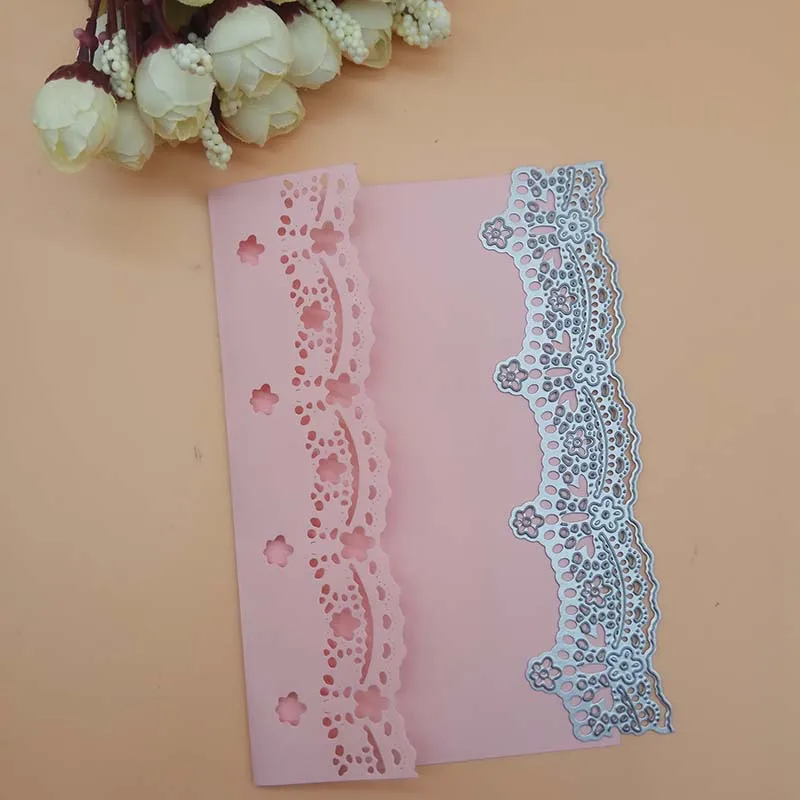 

METAL CUTTING DIES cut Flower lace edge frame background DIY Scrapbook PAPER CRAFT card album embossing stencils template punch