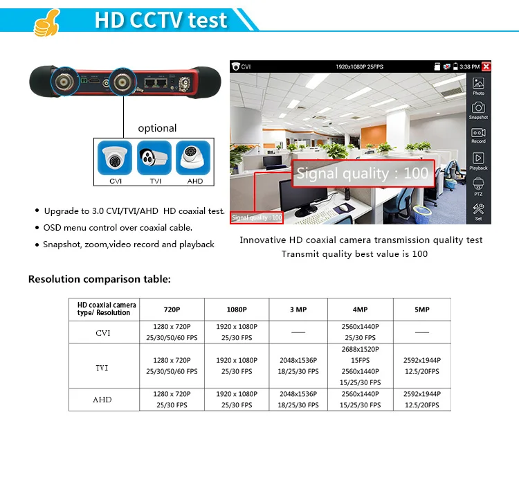 Smart security X7-ADH 7-дюймовый экран 4 К H.265/264/AHD/CVI/TVI Поддержка отображения изображения HDMI вход видеонаблюдения Многофункциональный ip-камера тестер