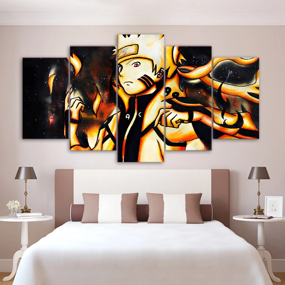 

HD Canvas Print Pictures Naruto 5 Panel Modern Home Decor Anime Character Poster Canvas Painting Wall Art Decoration Painting