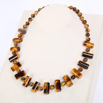 

Tiger Eye Necklace Men Jewelry Great Gothic Arabic Charm Female Power Gem Naruto Viking Wedding Snake African Necklace Scarf Gun