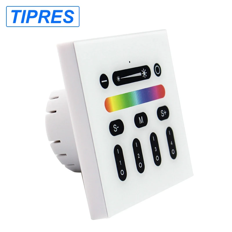 Mi light 2.4G 4 Zone Touch Screen RGB RGBW Led Controller Wireless RF ...