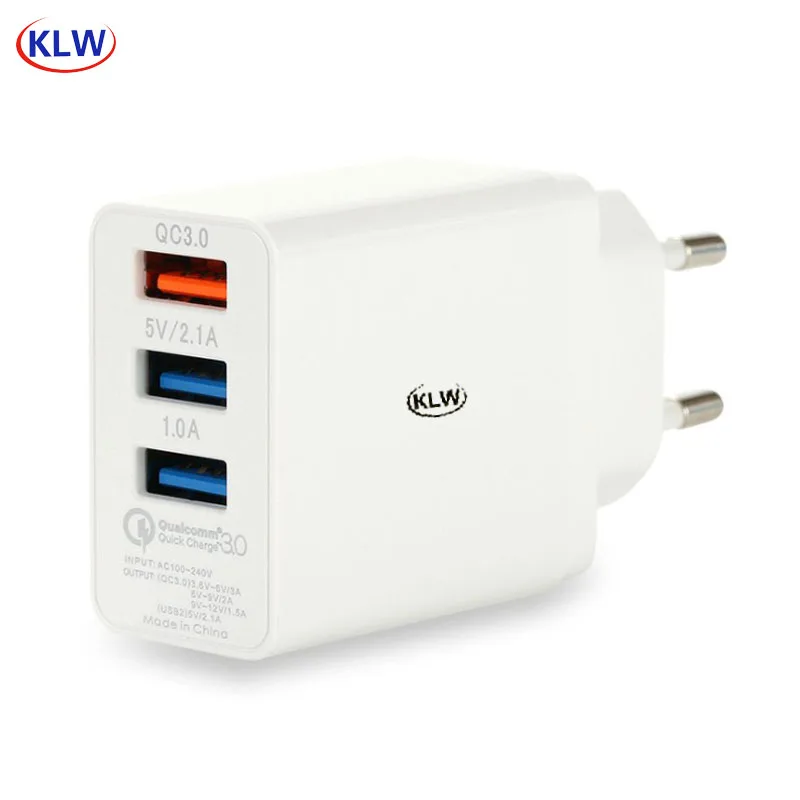 

18W USB Quick charger 3.0 5V 2.1A 1A for Iphone XS EU US Plug Mobile Phone Fast charger charging for Samsung S9 Huawei mate 20