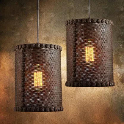 

Iron Network Loft Style Pendant Lights Vintage Lamp Industrial Hanglamp Fixtures For Home Lightings Cafe Bar Lamparas Colgantes