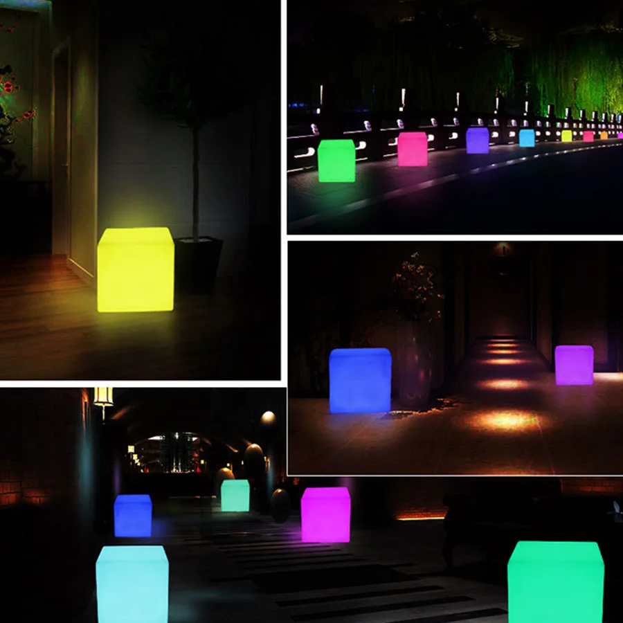 Thrisdar RGB перезаряжаемая светодиодная подсветка мебель кубик стул лампы с