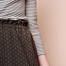 Горячая во французском стиле модная женская юбка-бутон с ромбовидным цветочным принтом