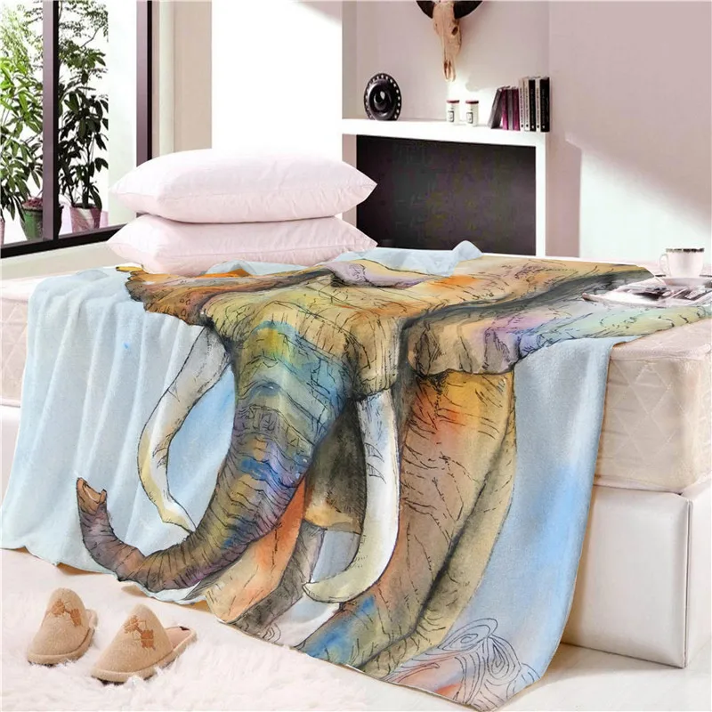Sherpa Double Layer Blanket 3D Printing Thicken Throw Blanket Weighted