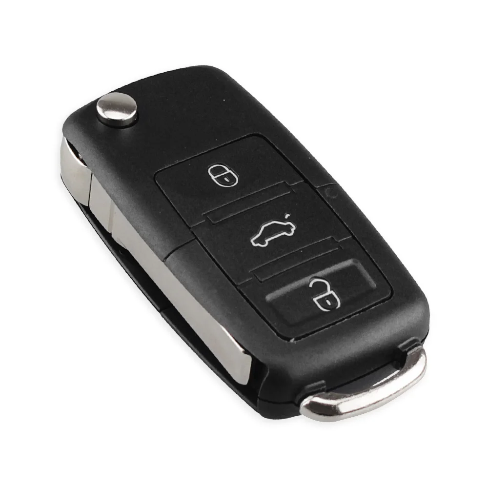 KEYYOU 3 кнопки дистанционного флип складной Автомобильный ключ оболочка Брелок чехол для Volkswagen Vw Jetta Golf Passat Beetle Polo Bora