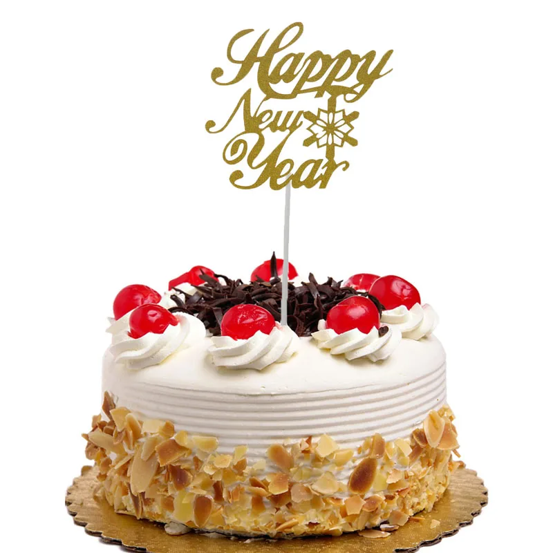 

Cake Toppers Happy New Year Happy Birthday Love Cake Topper Cupake Flags Wedding Baby Shower DIY Decor Supplies Kids Party