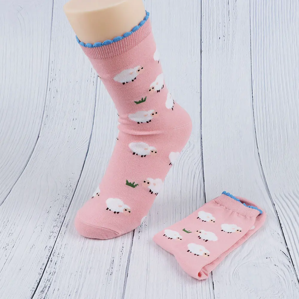 Новинка, женские хлопковые носки, милые Мультяшные дизайнерские носки хараюку, удобные забавные женские носки