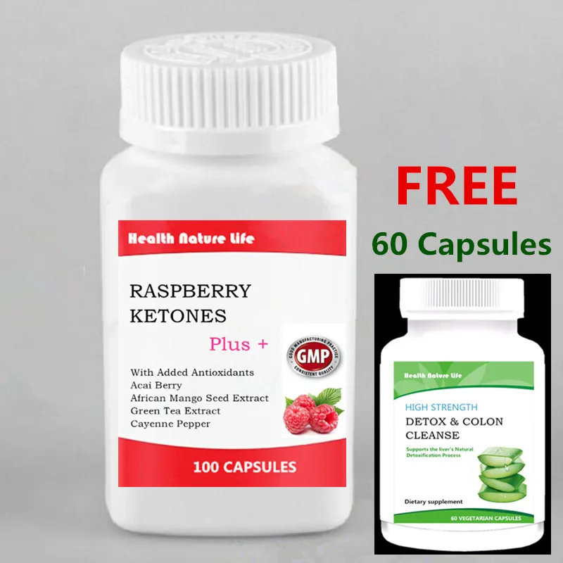 

Raspberry Ketones Max Diet Pills, Super Strength, 100 Capsules PLUS FREE Detox