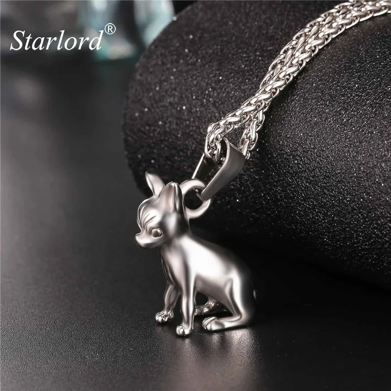 Starlord Chihuahuas Dog Necklace Pendant Collier Stainless Steel/Gold Color Chain Women/Men Collar Animal Pet Jewelry GP2464