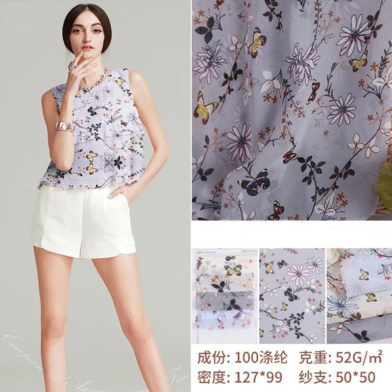 

150*100cm high-grade chiffon fabrics fashionable chiffon printed fabrics