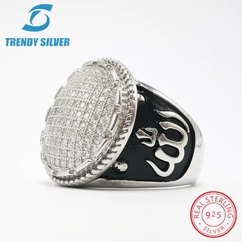 

silver 925 fine jewelry man rings men accessories turquoise gemstone natural onyx agate wholesale TRENDY SILVER