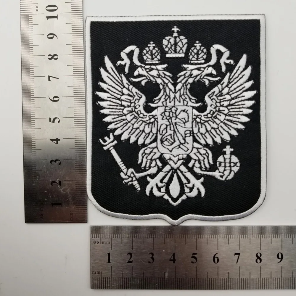 The Emblem of Birds with Crown Patches DIY Free shipping Vest Rider Embroidered  Rider Patch Iron On Front Biker Patch Customize (2)