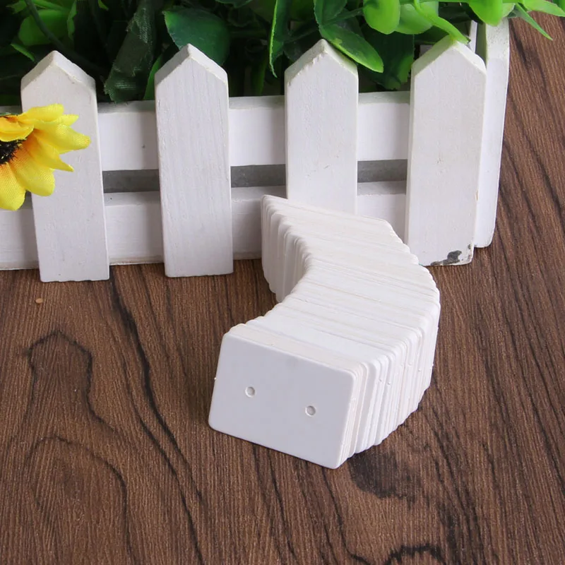 100Pcs Blank Earrings Ear Studs Display Card Hanging Tags Kraft Paper Jewelry Display Stand Holder Jewelry Organizer
