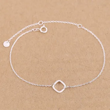 

100% 925 Sterling Silver Jewelry Hollow Block Hand Blacelets European Style Fashion Best Valentine's Day & Christmas Gift