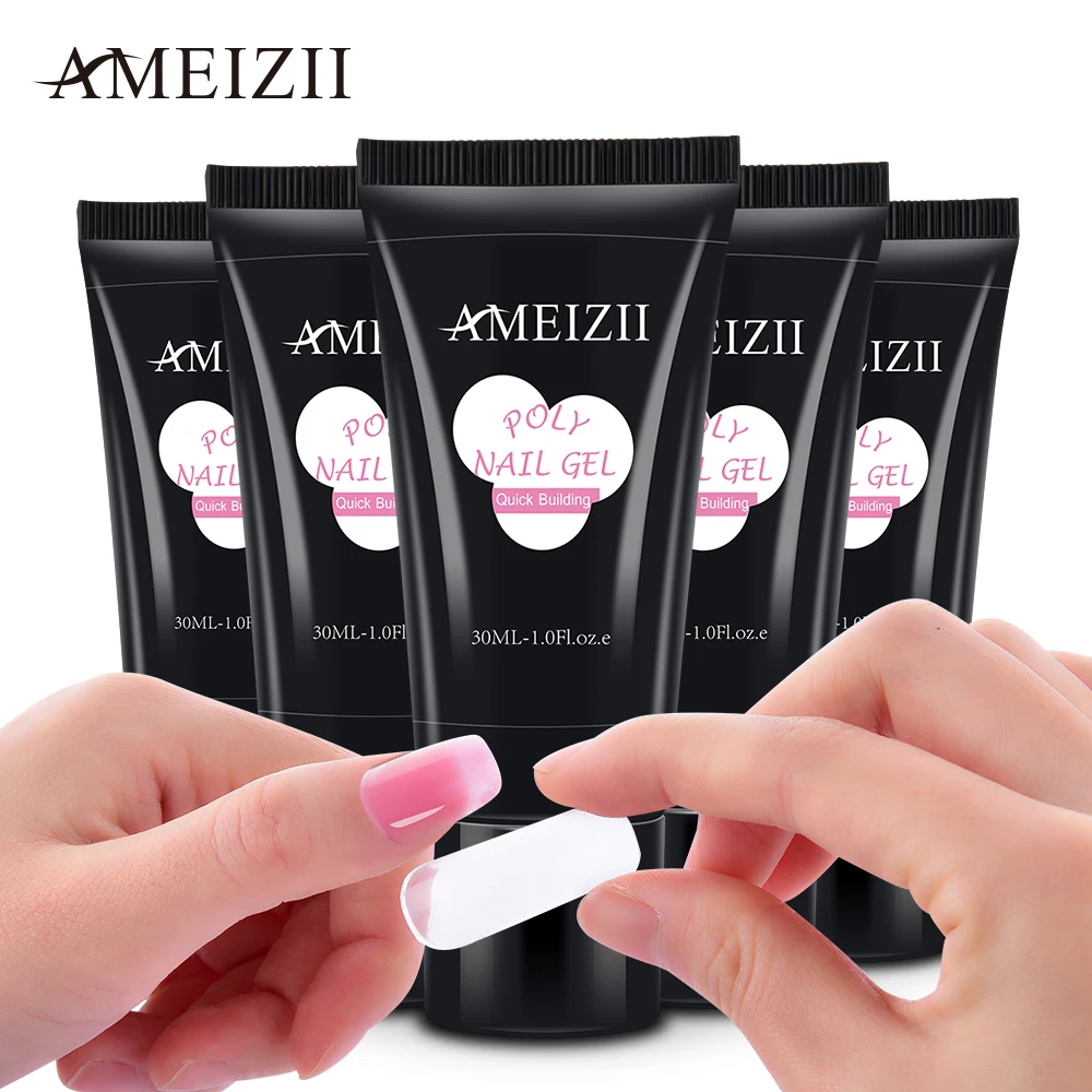 AMEIZII полигель для наращивания ногтей Кристальный Желейный гель Камуфляжный УФ