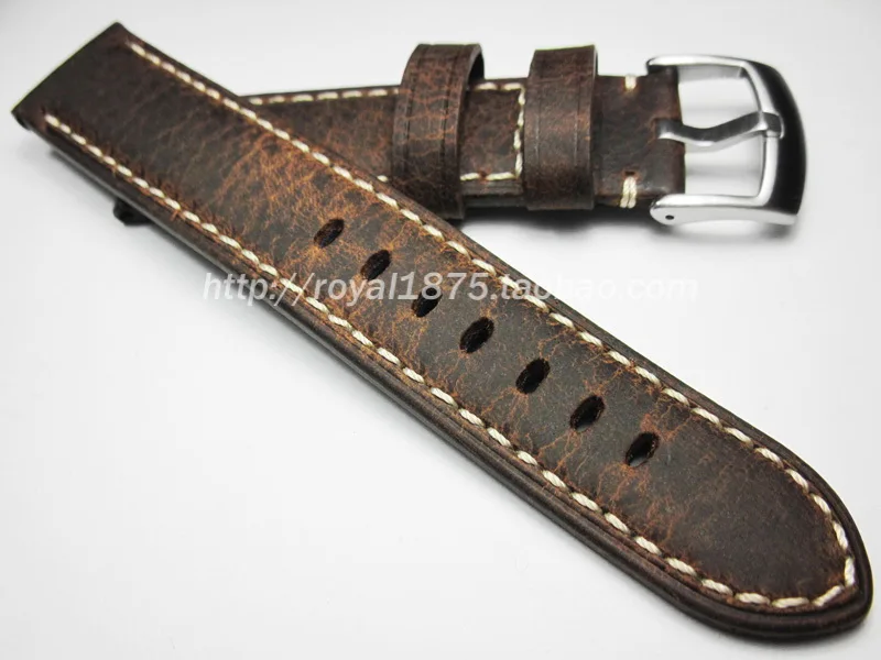 

2019 new Upscale Strap 20mm 21mm 22mm Handmade Italian Genuine Leather Watch Band Strap Vintage man Watchband for branded watch