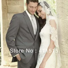 /индивидуальный заказ высокого качества дешевые серые костюмы костюм жениха Одежда смокинги с разрезом сбоку мужские свадебные платья