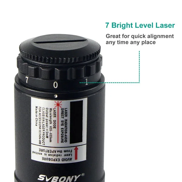Adaptador de Telescópio Nível de Brilho 7 de Colimação do Laser Svbony Telescópio Colimador Refletor Newtoniano Sca F9123a 1.25 2 9 Telescópio Refletor Newtoniano SCA 7 de Colimação