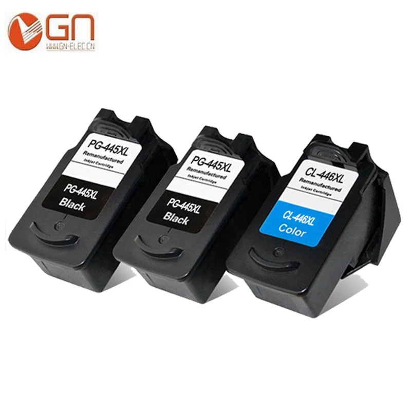 GN 3 pcs PG 445XL PG445 CL446 CL 446XL Ink Cartridges For Canon Pixma IP2840 MX494 MG2440 MG2540 