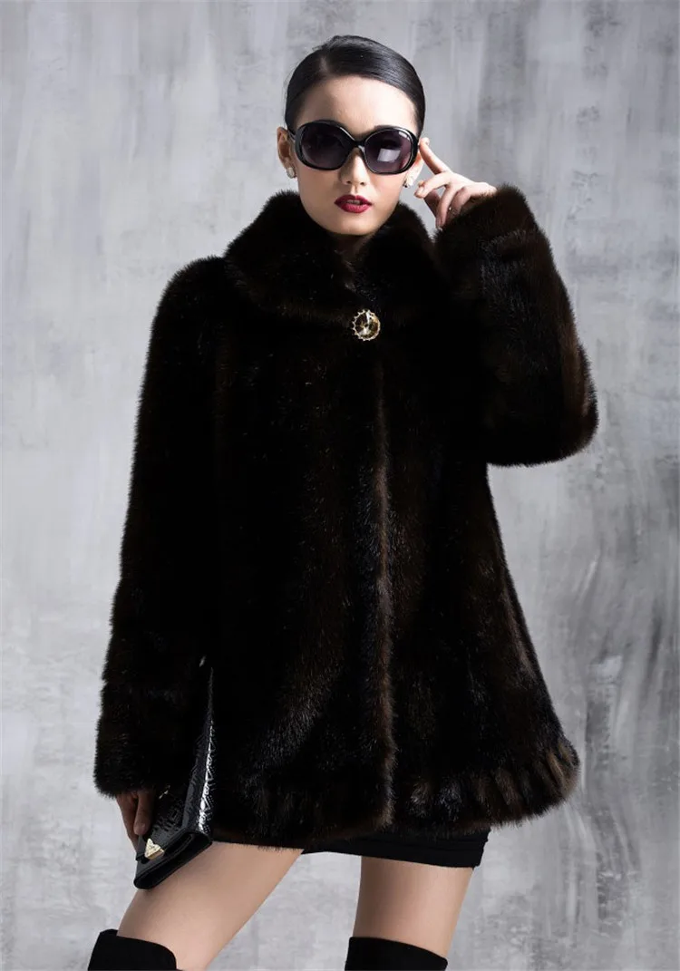 Xl-4Xl женские меховые Для женщин зимние пальто 2019 Новый Теплый искусственного меха лисы Для женщин женские элегантные модные Повседневное