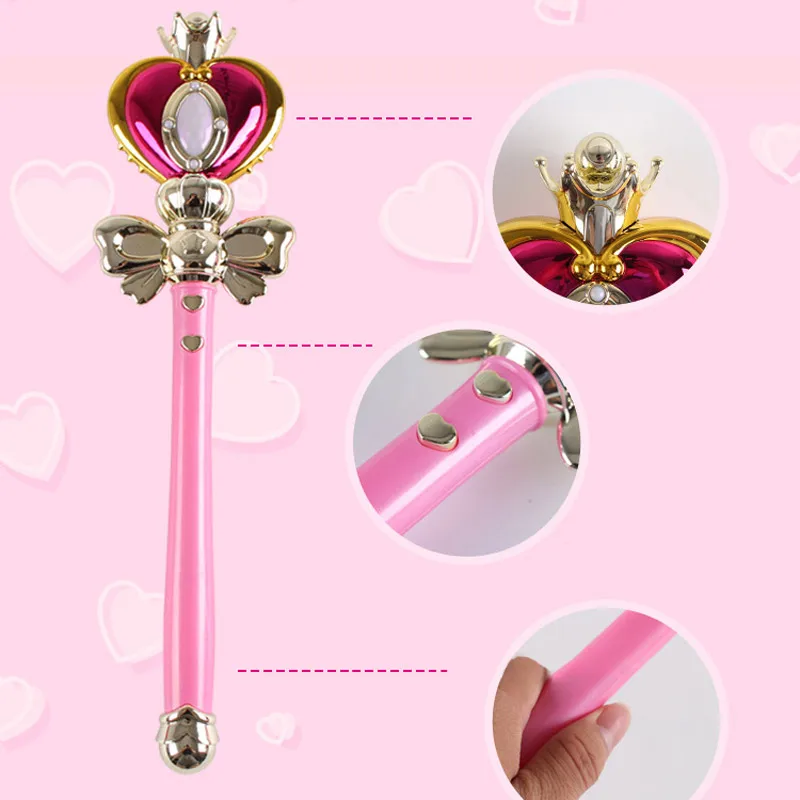 Anime-Cosplay-Sailor-Moon-20th-Tsukino-Usagi-Wand-Henshin-Rod-Glow-Stick-Spiral-Heart-Moon-Rod