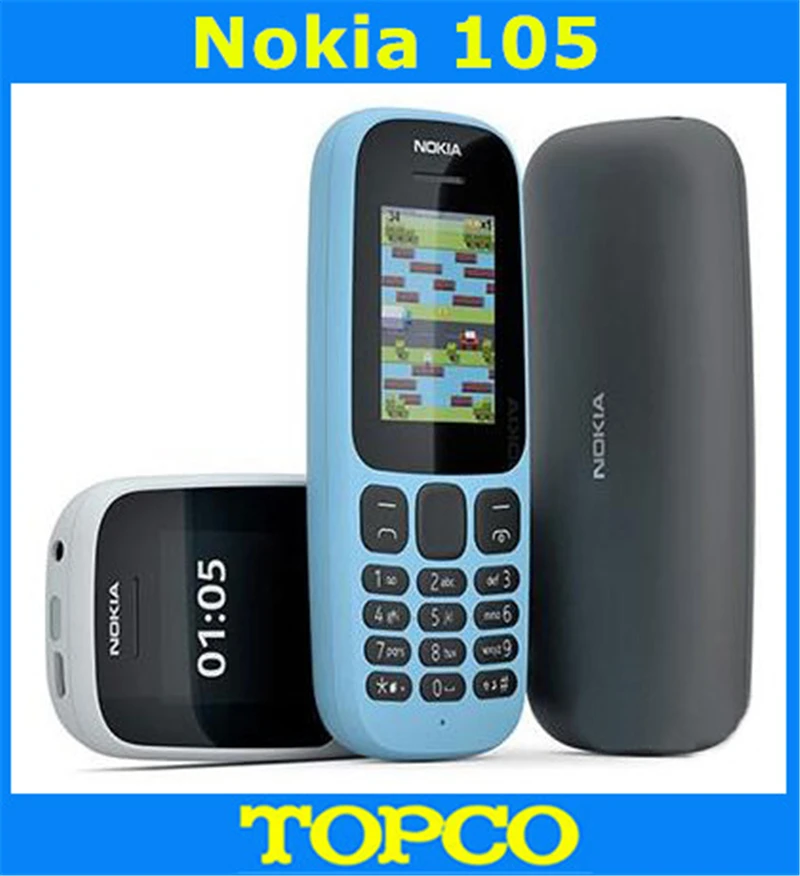 Nokia 105 2017 Origianl Новый разблокирован GSM мобильный телефон 800 &quotTFT 1 8 мАч | Мобильные