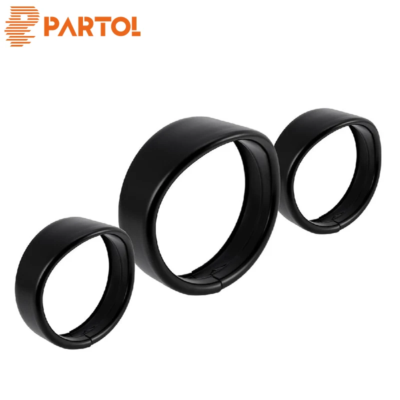 

Partol Black 7" Motorcycle Headlight Decorate Trim Ring 4.5" Moto Auxiliary Light Decorate Trim Ring Visor For Harley Softail