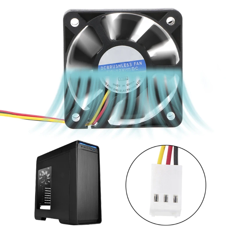 

New Cooling fan Mini 50mmx50mmx10mm DC 12V 3Pin Brushless Cooler 9-Blade Blower Cooling Fan 5010 hot
