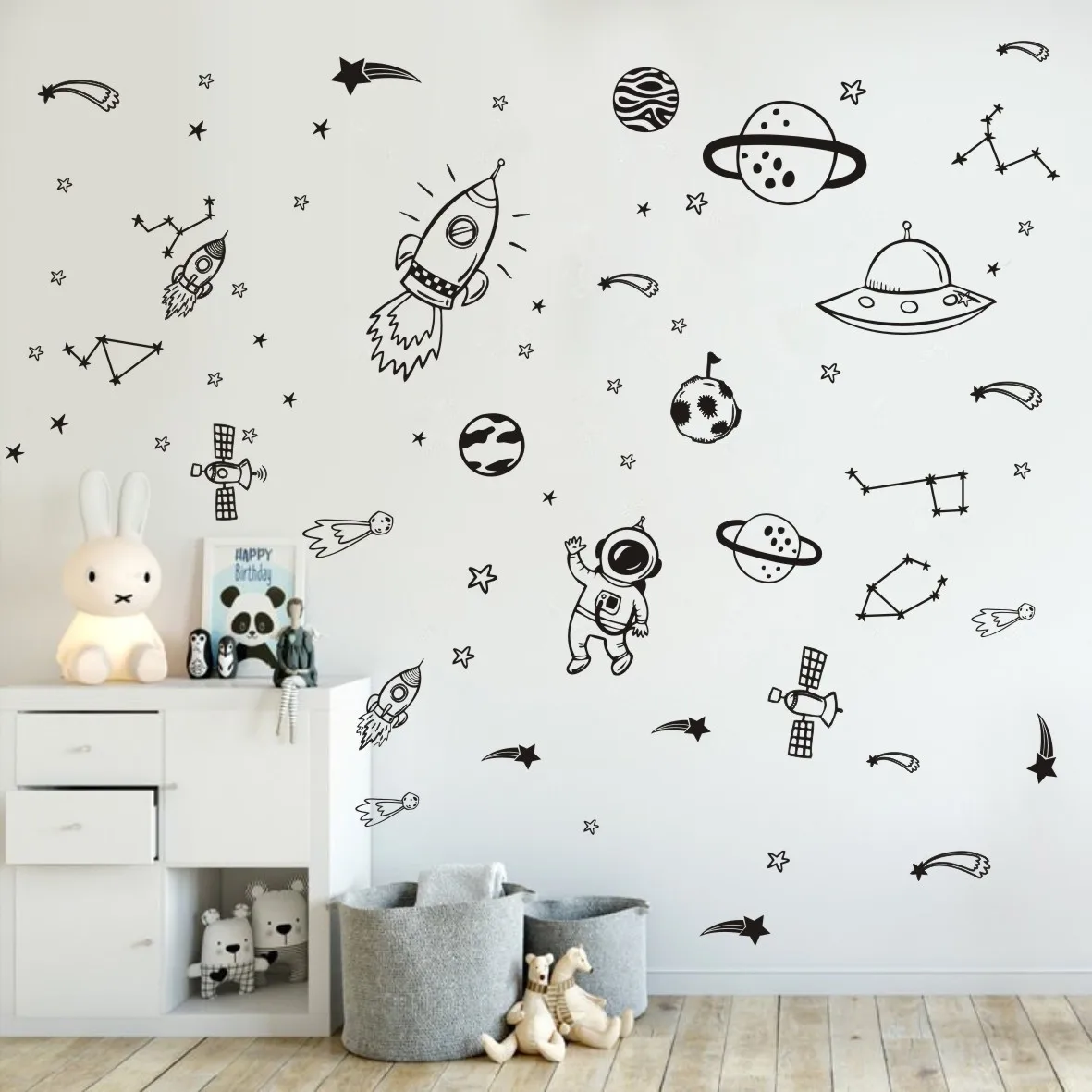 Sticker for Baby Room Astronomy Tool Outer Space Nursery Bedroom Wall Decal LX326 | Дом и сад
