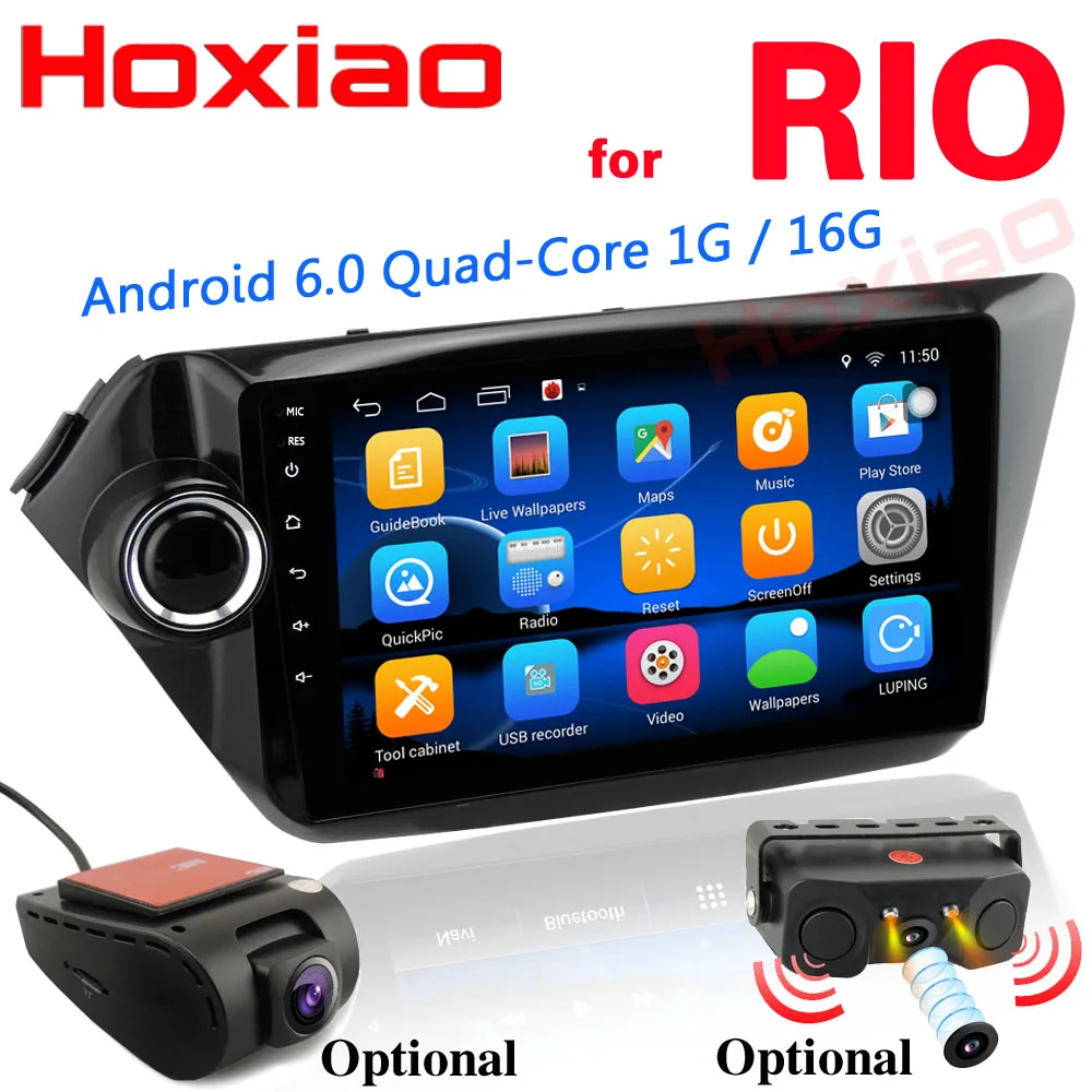 

Android 6.0 Car GPS Navigation for Kia RIO K2 2010 2011 2012 2013 2014 2015 Support WIFI DVR camera 2 din Car multimedia player